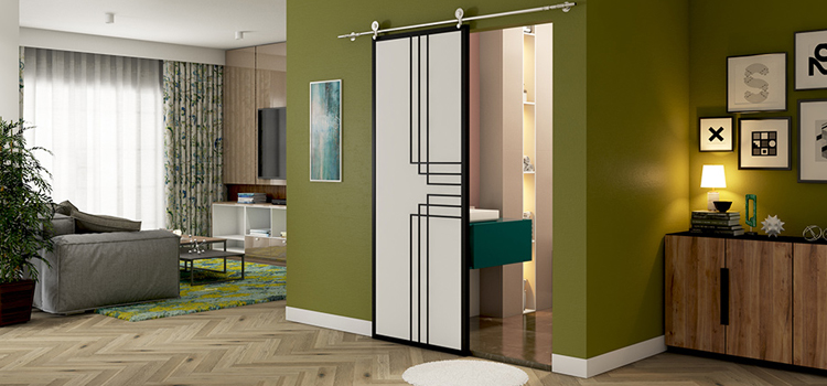 sliding bathroom door installation in Oakleaf Plantation